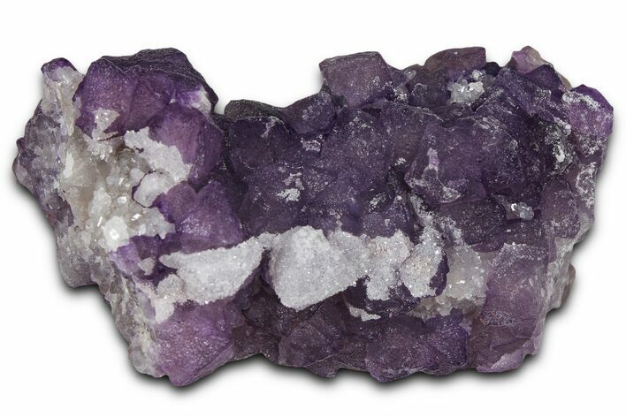 Rich Purple Octahedral Fluorite w/ Orthoclase & Quartz - Arizona #368518
